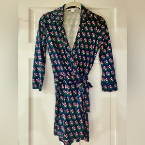 Diane von Furstenberg Celeste Floral Silk Wrap Romper 0 US